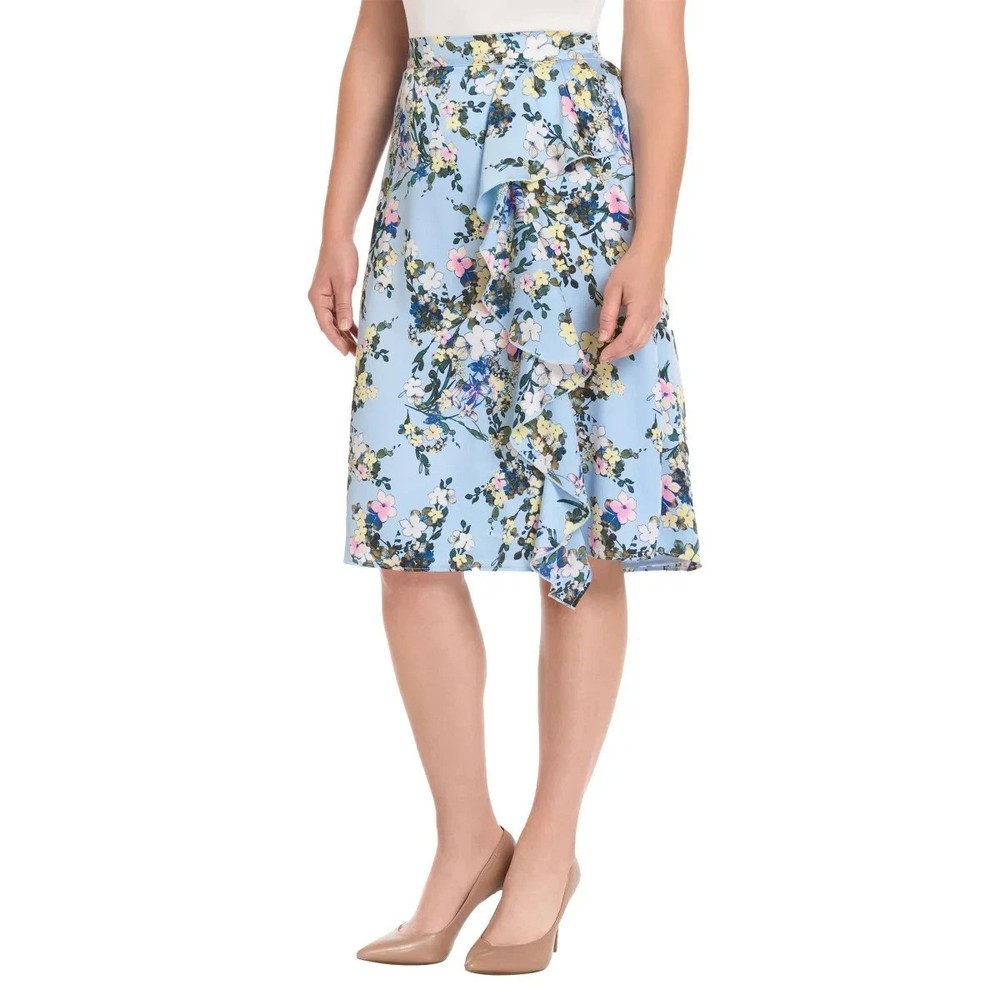 Ted Baker Women's Ruffle Skirt, Blue, Size L