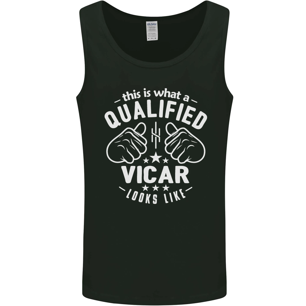 This Is What a Qualified Vicar Looks Like Mens Vest Tank Top