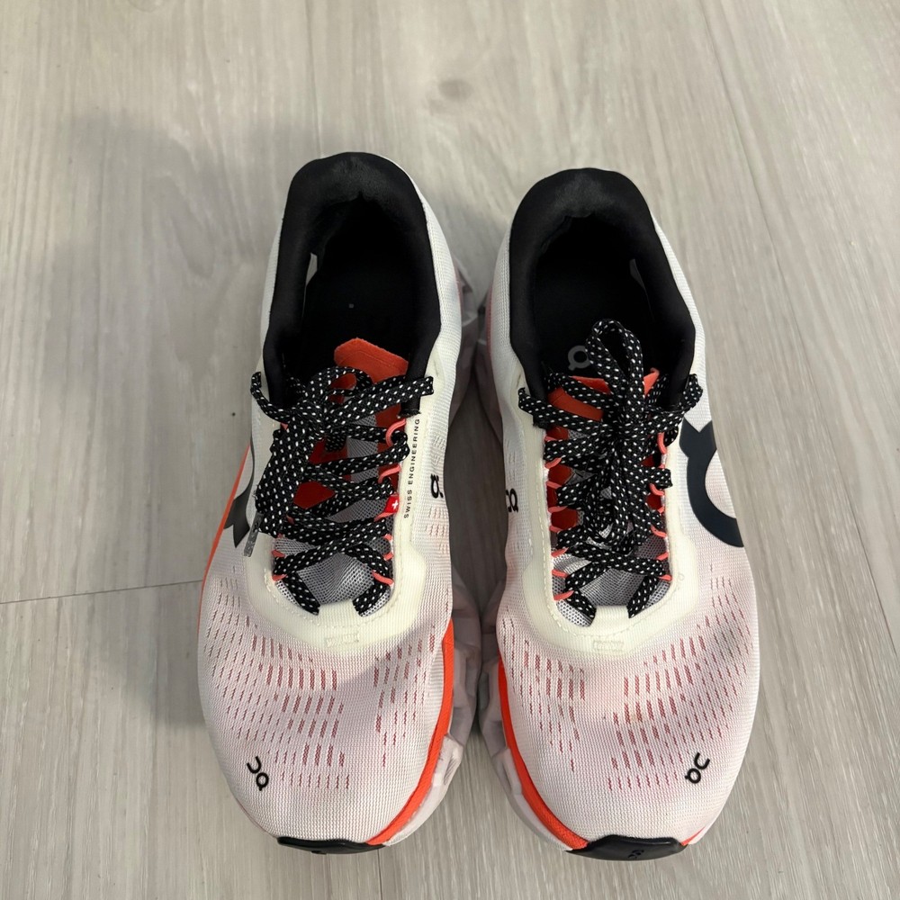 On Cloudmonster Shoes Womens Running Shoe White Orange Pink Sneakers US W8 EU 39
