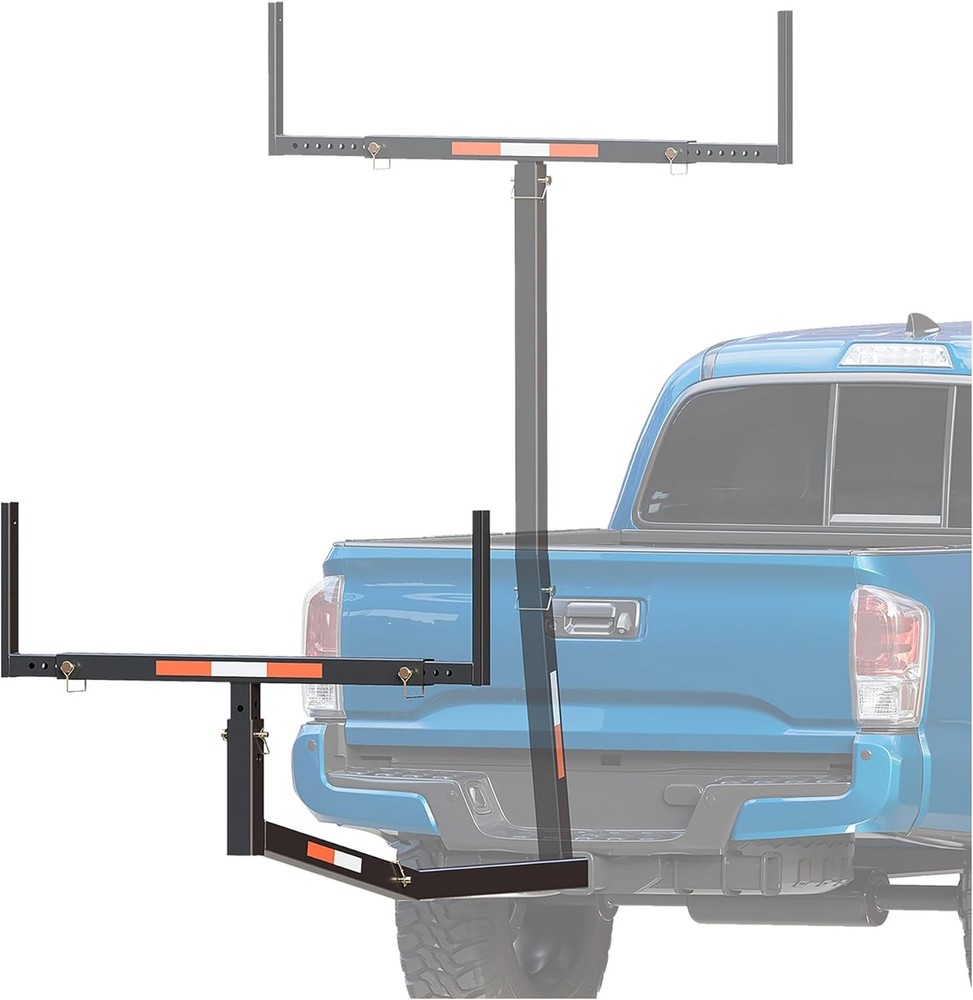 750lbs Truck Bed Extender Black Hitch Mount Pickup SUV Lumber Canoe Kayak Rack