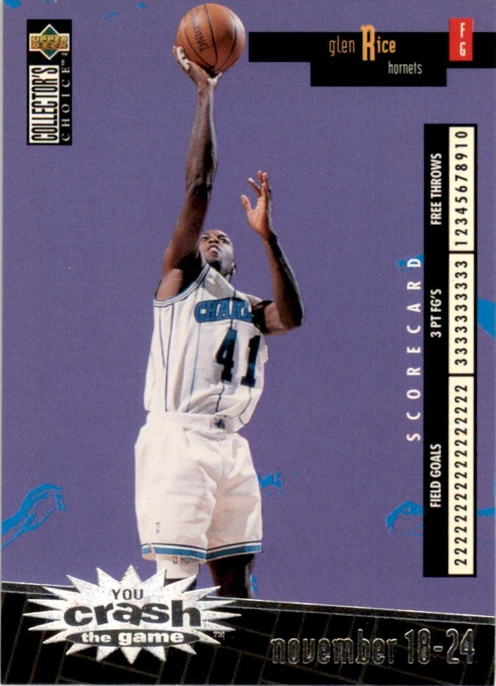 1996 Collector's Choice You Crash the Game Scoring #C3 Glen Rice Hornets