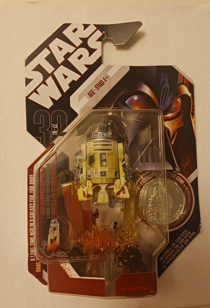 2006 Star Wars Blast Off  R2D2 Action Figure With Collectible Coin