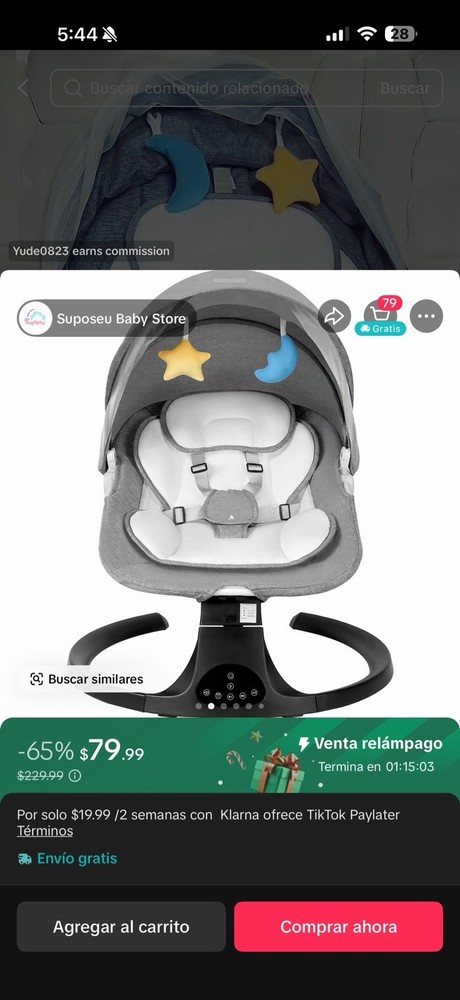 Baby Gift Electric ForInfants with 5 Speeds,10 Lullabies,Adjustable Volume.
