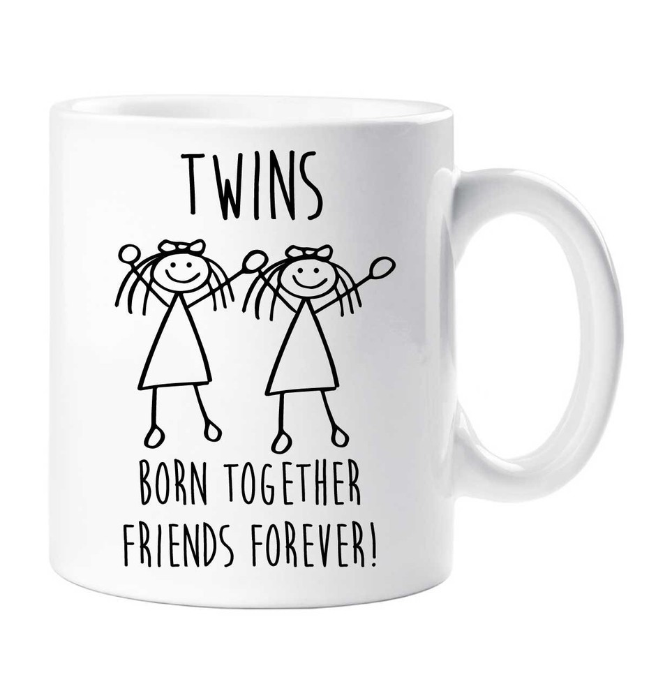 女の子用ツインマグ Born Together Friends フォーエバー 面白いノベルティ セラミック カップ ギフト
