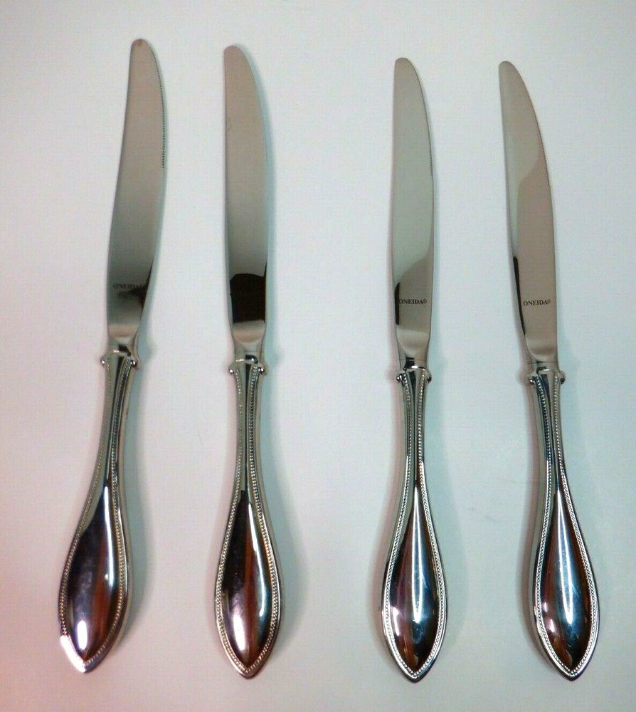 Arbor American Harmony Oneida USA Stainless Flatware Dinner Knives Set of 4