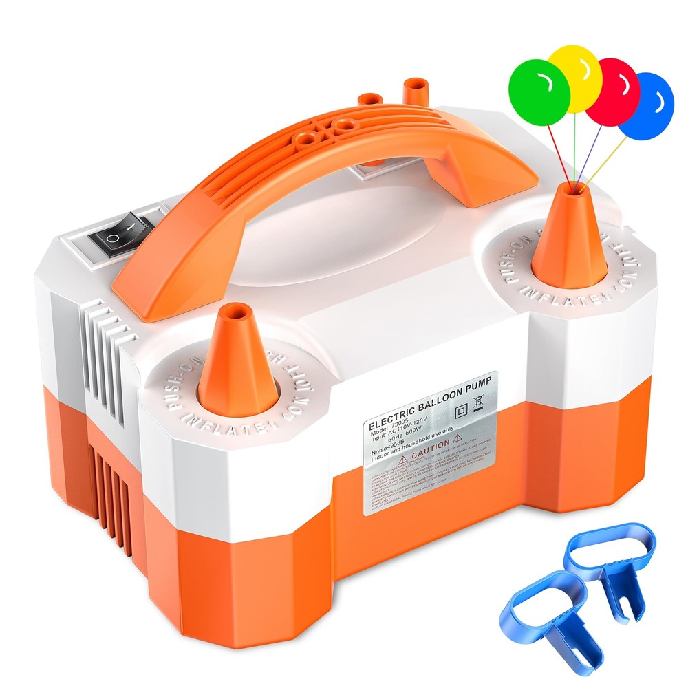Electric Balloon Pump Balloon Pump Electric Portable Dual Nozzle Air Balloon ...