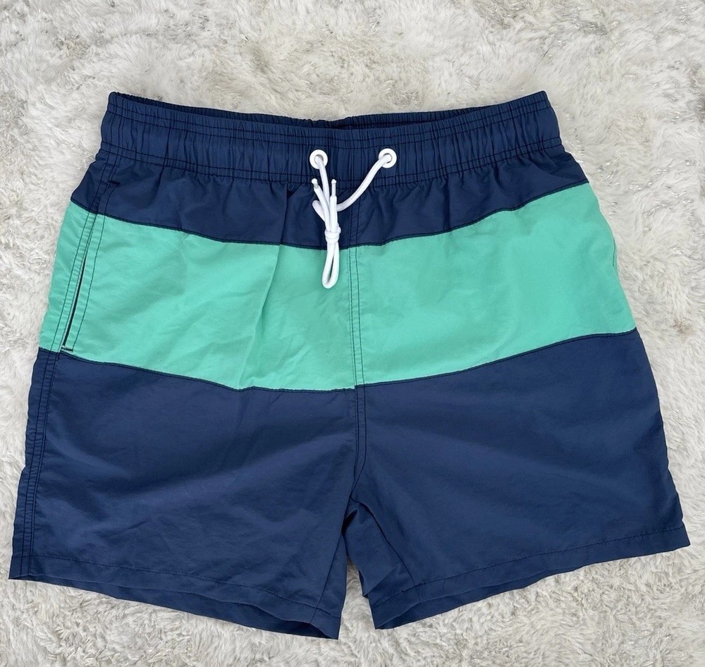 Men’s Swim Trunks Size Small Blue  Board Shorts Mesh Lined Drawstring Waist