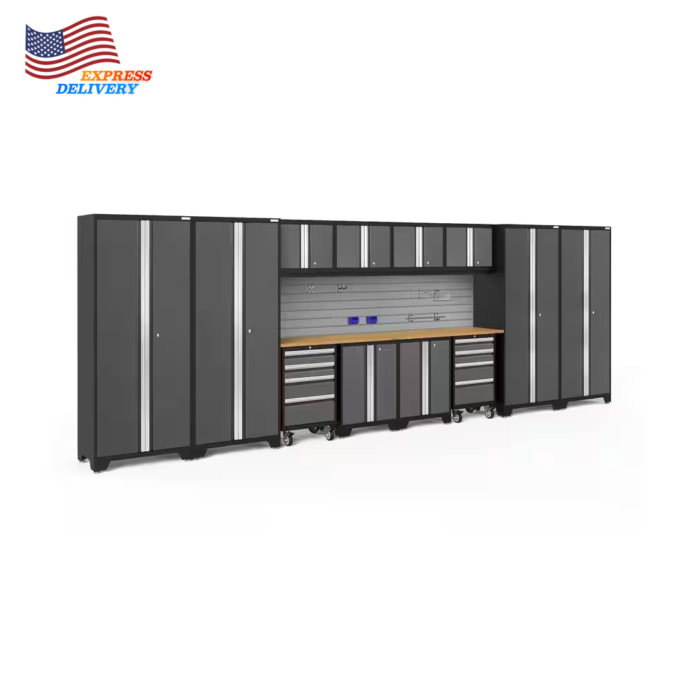 Bold Series 14-Piece 24-Gauge Steel Garage Storage System in Gray