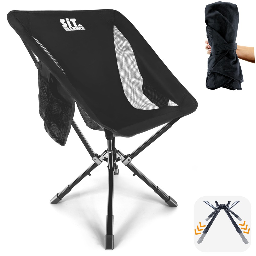 ADJ-S2 Adjustable Height Folding Camping Chair Compact Portable for Outdoor