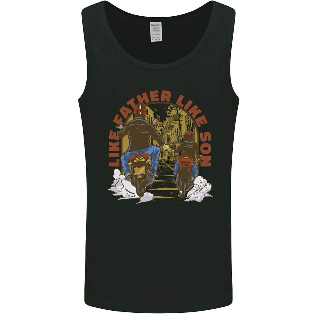 Like Father Son Biker Motorcycle Motorbike Mens Vest Tank Top