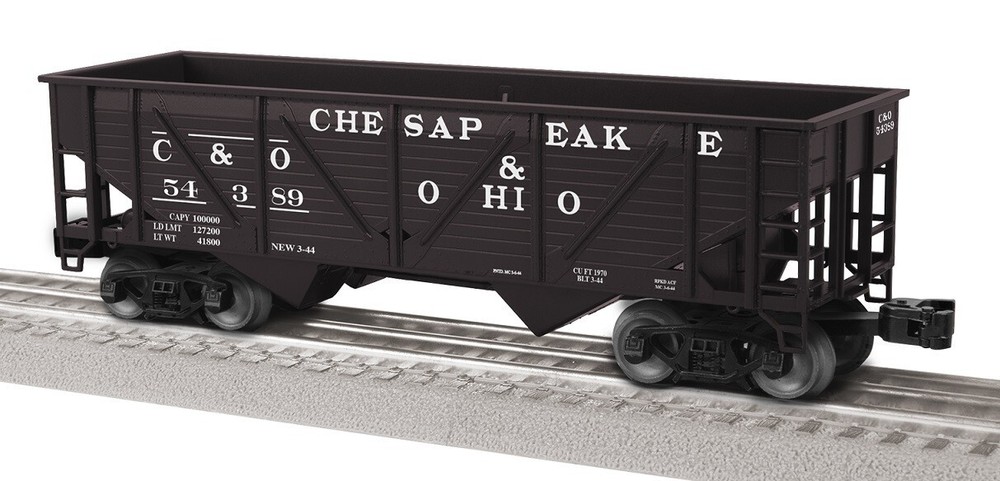 Lionel 2442070 C&O 2-Bay Hopper O Scale Model Train Car