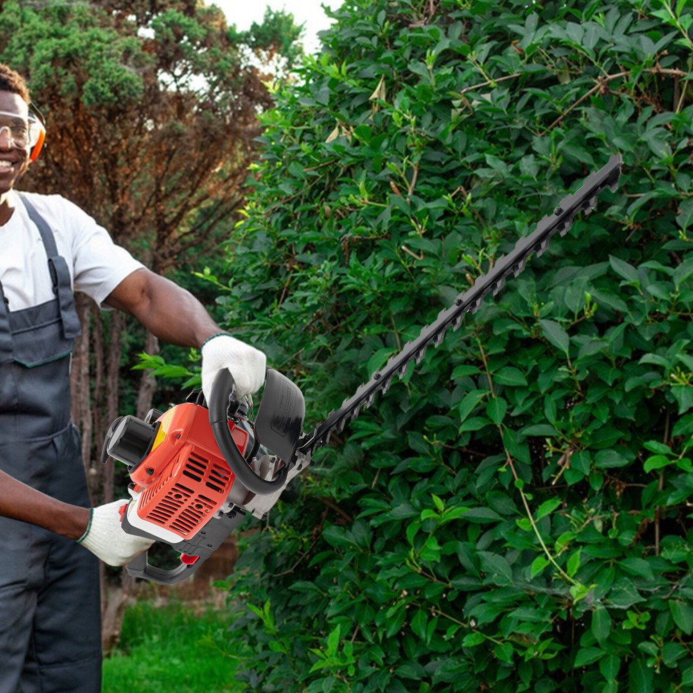 2-Stroke Double-Edged Hedge Trimmer for Gardening and Pruning