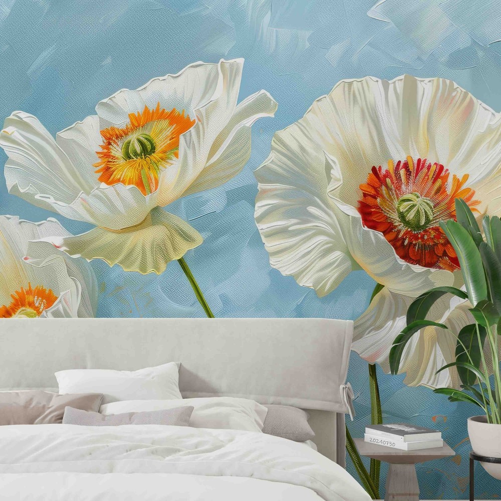 3D Flowers Plants Oil Painting Wall Murals Wallpaper Murals Wall Sticker 48