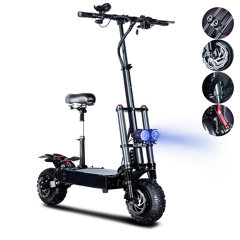 85KM/H 6000W Dual Motor Off-Road Electric Scooter for Adults with 11