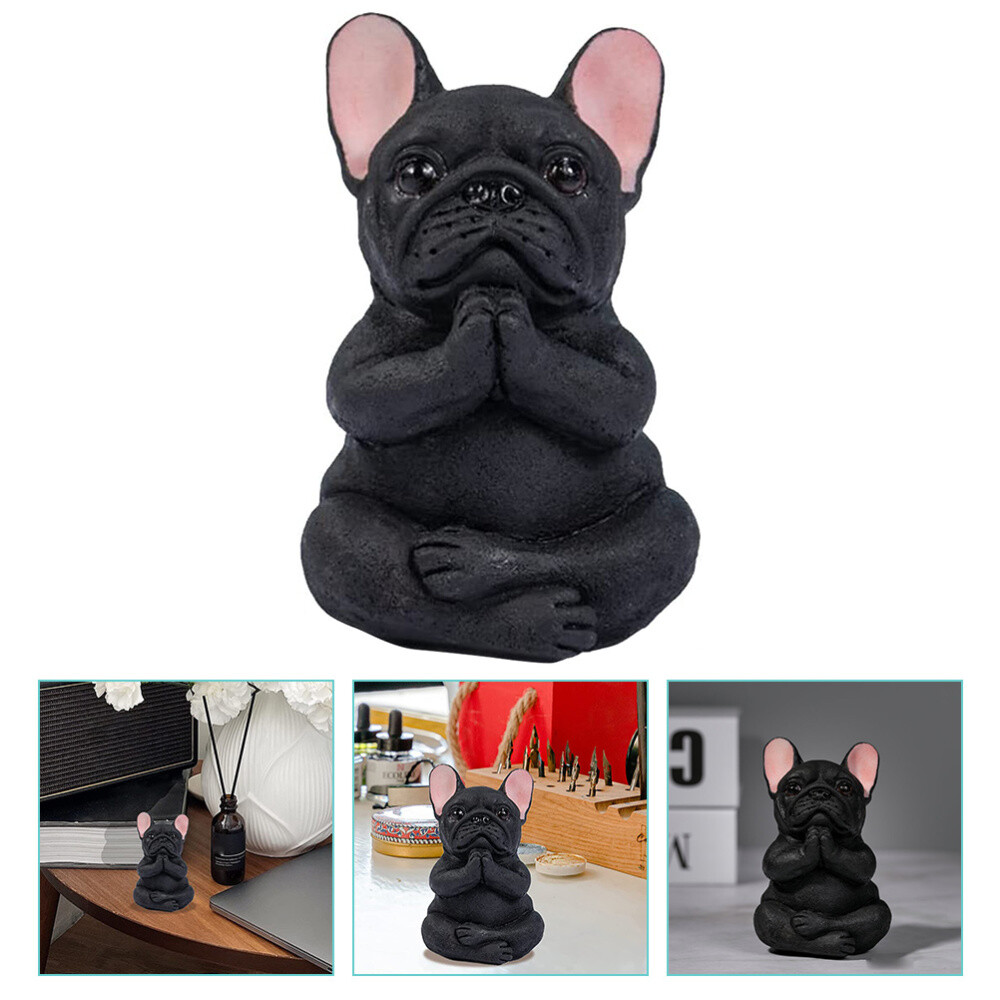 Meditation Pose Waterproof Dog Statue Dog Figurine Lawn Garden