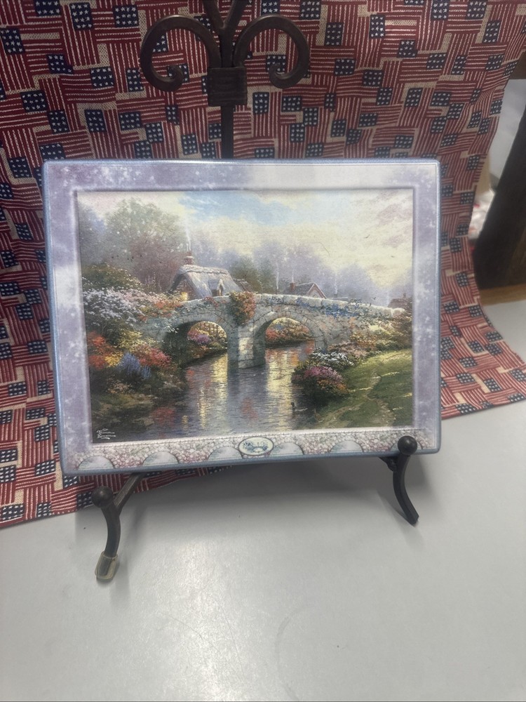 Thomas Kinkade Bridges of Life Blossom Bridge Collectible by Bradford Exchange