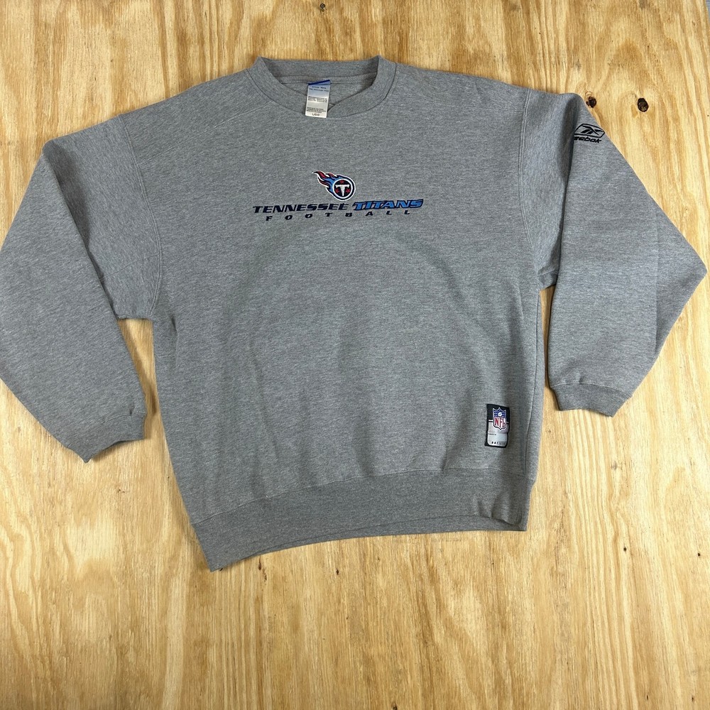 Y2K Reebok NFL Team Apparel Tennessee Titans Pullover Gray Sweatshirt Men L Rare