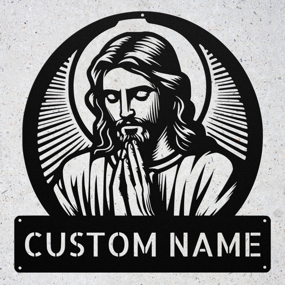 Custom Jesus Metal Sign Christian Wall Art for Home Church Decor Spiritual Gift