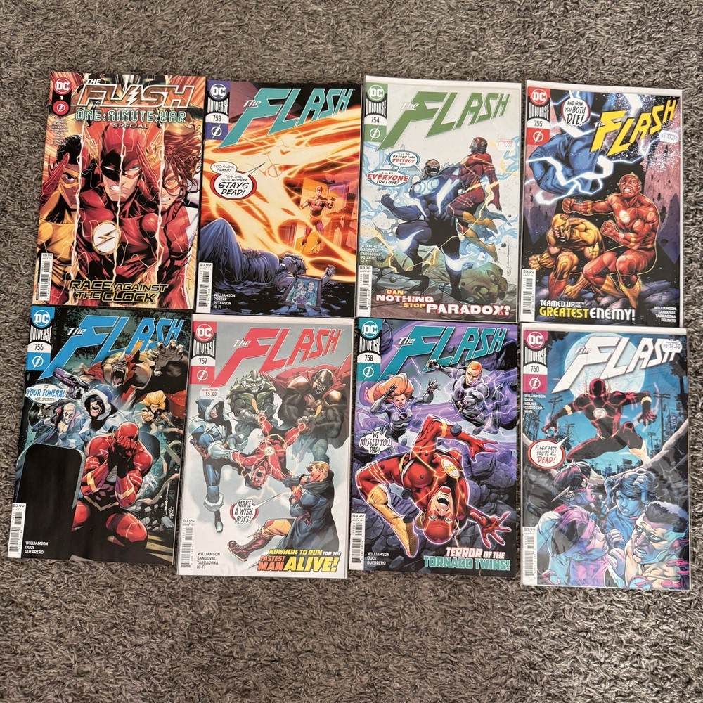 The Flash Comic Lot (8 DC Issues, Paradox Arc, Rebirth Era, Twins)