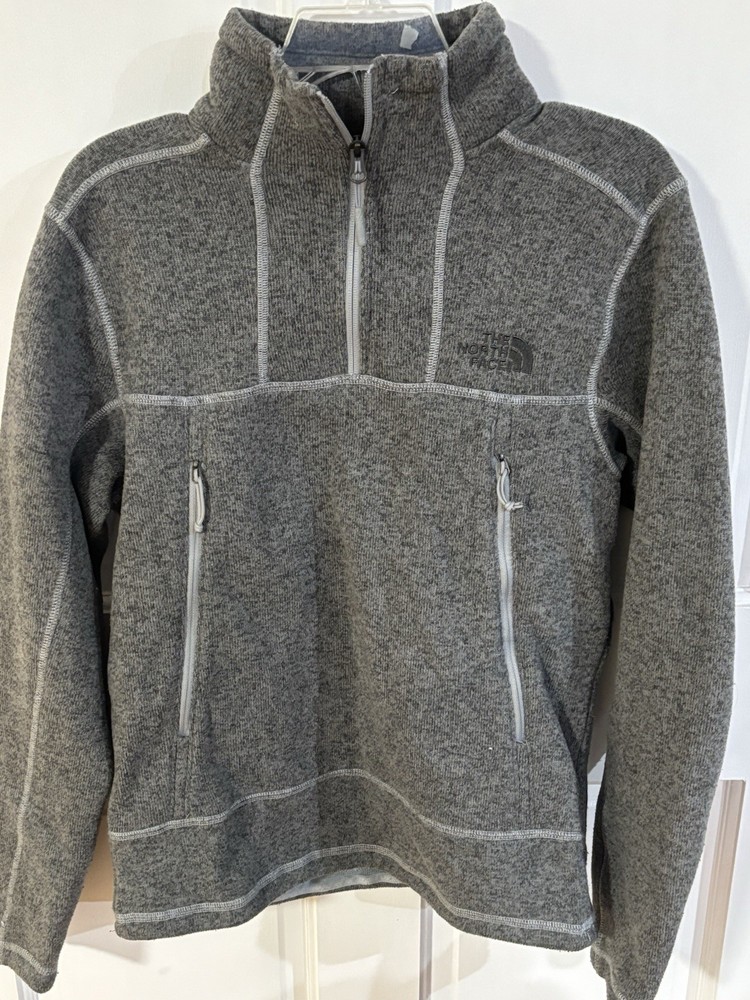 the north face gordon lyons 1/4 zip Mens Small Gray Sweater