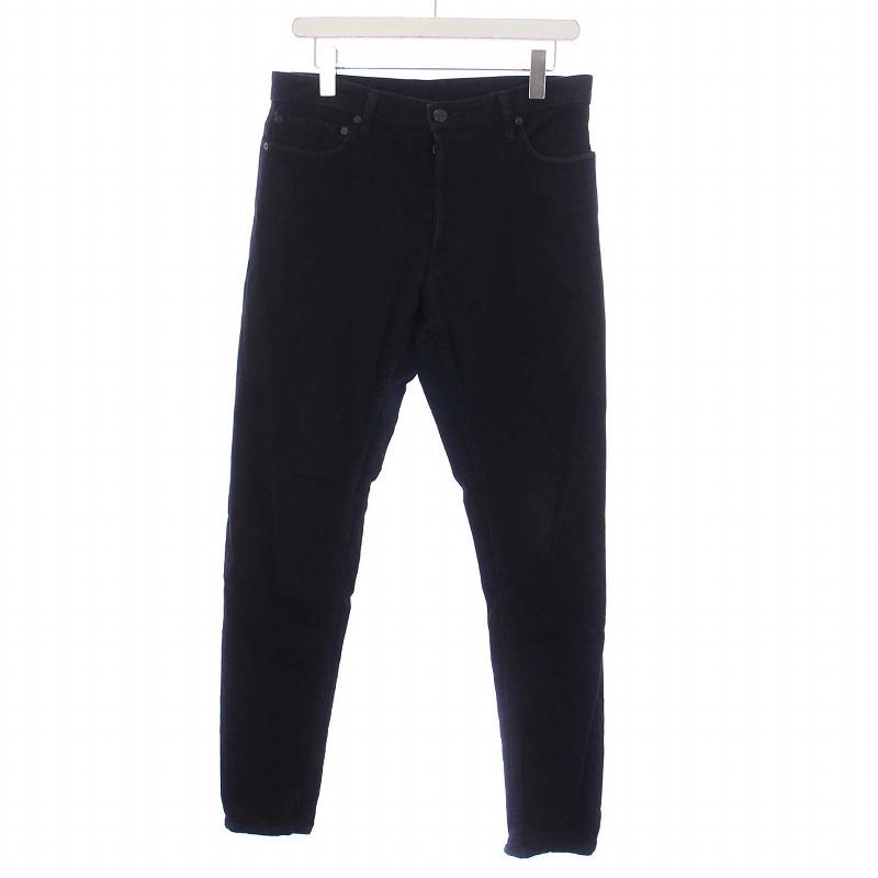 Wacco Maria Mined Skinny Denim Jeans with Button Fly in Black
