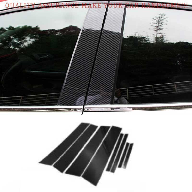 For Chevy Cruze 2016-2019 Carbon Fiber Window Center BC Pillar Cover Trim