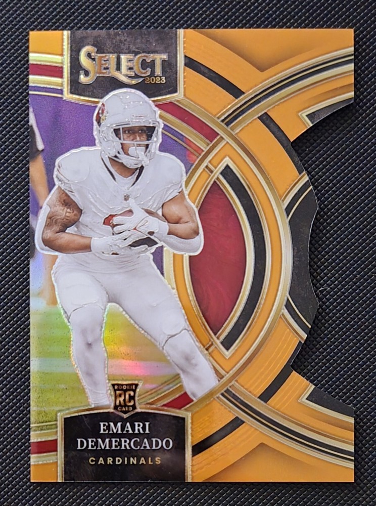 2023 Panini Select - Premier Level Orange Prizm Die-Cut #160 Emari Demercado...