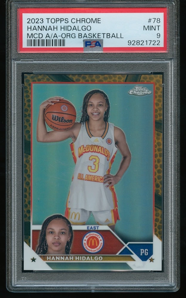2023 Topps Chrome McDonald's All American - Orange Refractor #78 Hannah Hidalgo /25 (RC)
