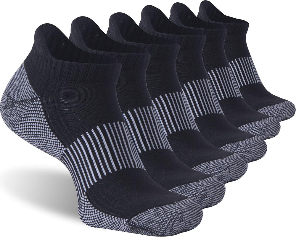 Unisex Copper Socks, Cushioned Sole Arch Support Athletic Ankle Socks Cycling Ba