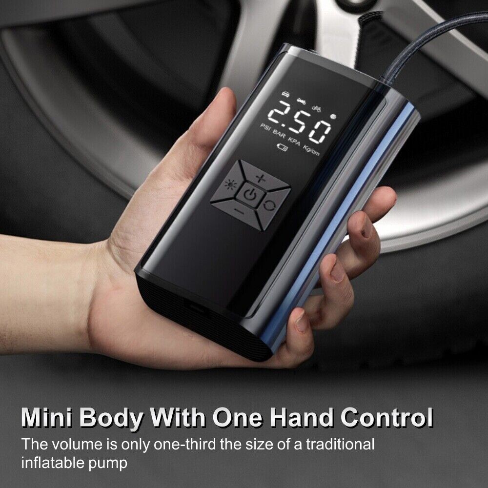 Portable Air Compressor Tire Inflator Cordless Air Pump for Car Bike Motorcycle