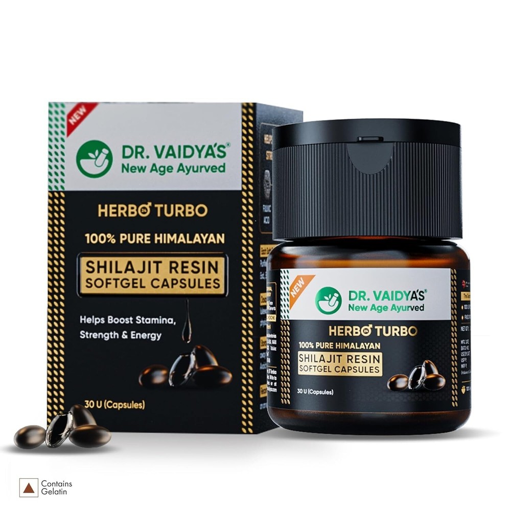 Pure Himalayan Shilajit Resin Softgel Capsules for Energy & Stamina - 30 Count