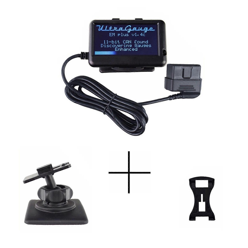 Ultra Gauge EM Plus OBDII OBD2 Code Scan Tool Multi Turbo Gauge HORIZ VERT MOUNT