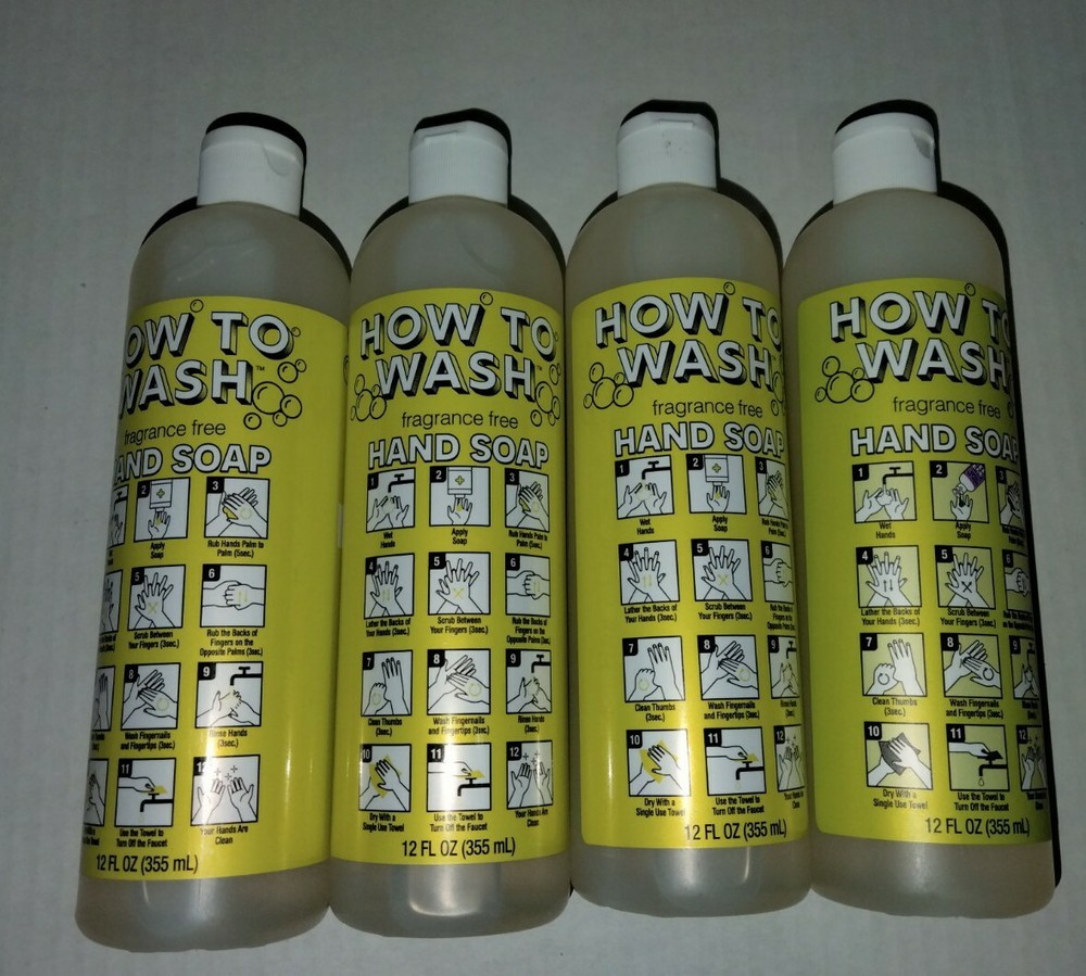 Fragrance-Free Natural Hand Soap 12 oz Pack of 4 for Healthy Cleaning