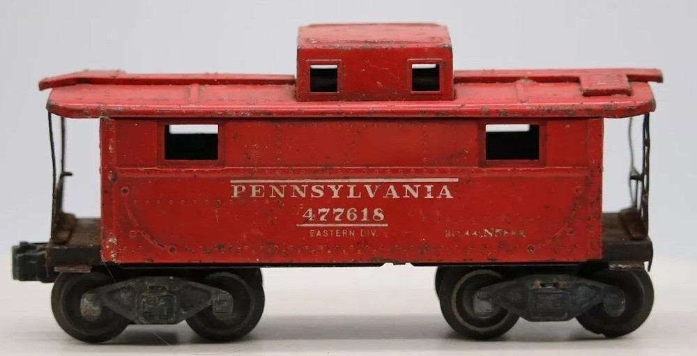 Vintage Lionel Trains O Gauge Post War Pennsylvania Metal Caboose 2472 477618