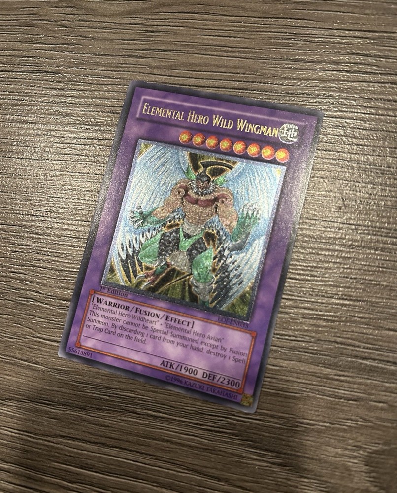Yugioh Elemental Hero Wild Wingman EOJ-EN035 1st Ed Ultimate Rare