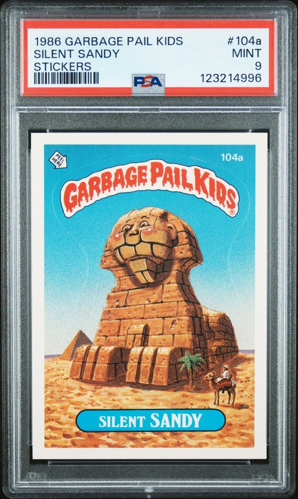 1986 Topps Garbage Pail Kids Series 3 OS3 104a SILENT SANDY PSA 9 Mint Card gpk