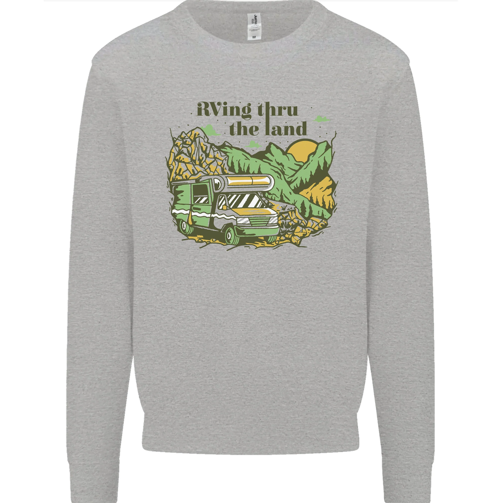 RVing Thru the Land RV Motorhome Camping Mens Sweatshirt Jumper