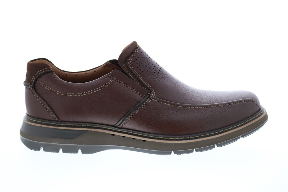Clarks Un Ramble Step Mens Brown Wide Fit Casual Loafers Size 11