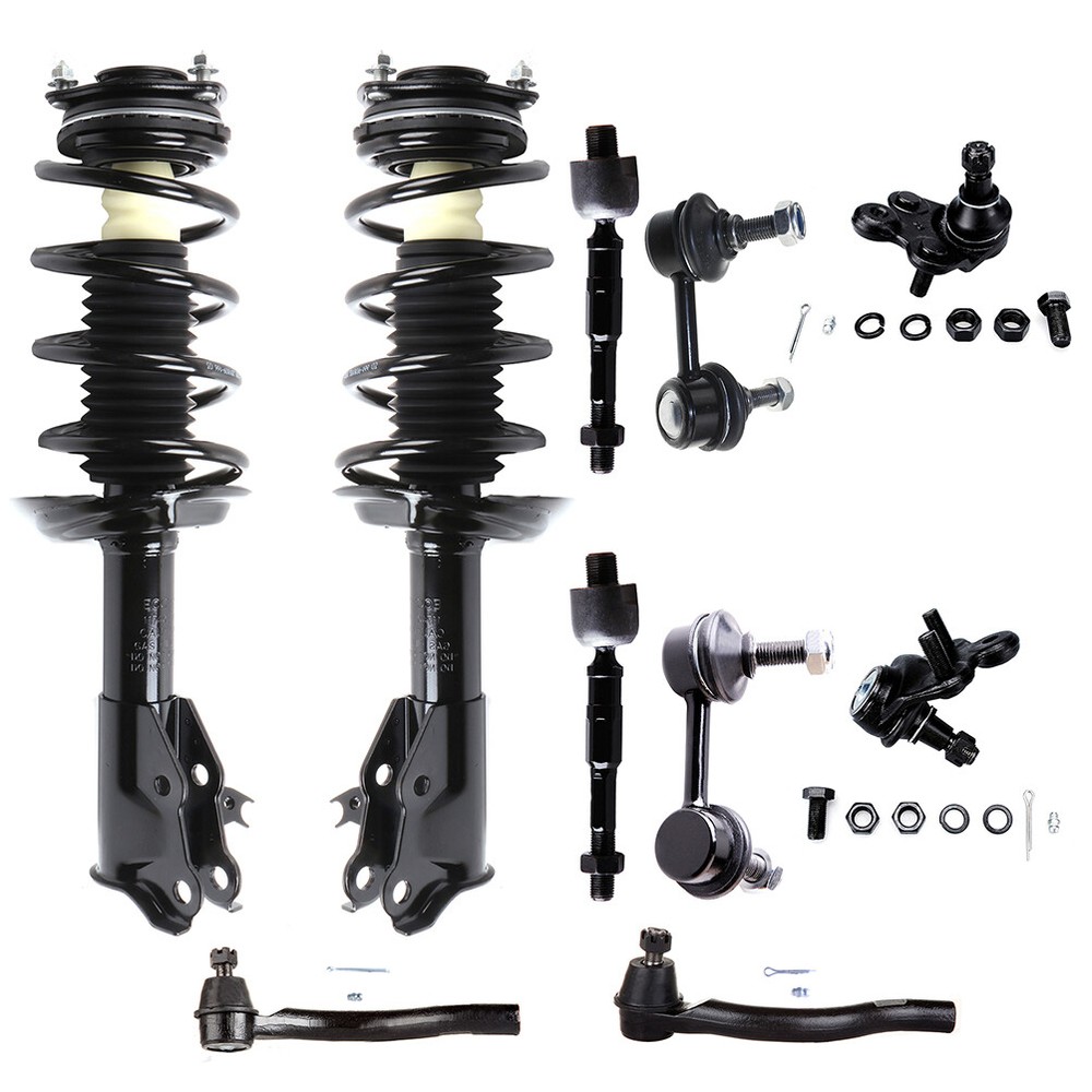 06-2011 Honda Civic Sedan Front Struts Ball Joint Sway Bar Tie Rods Kit