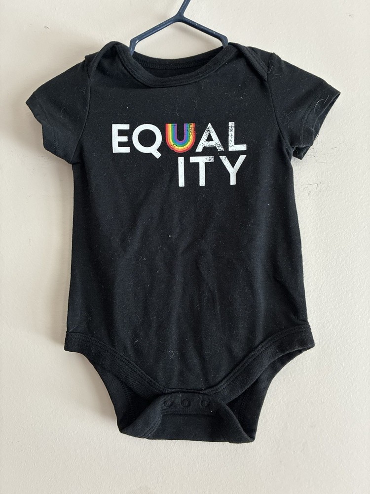 Target #takepride Baby Boy Girl Equality Cotton Short Sleeve Bodysuit Black 3-6M