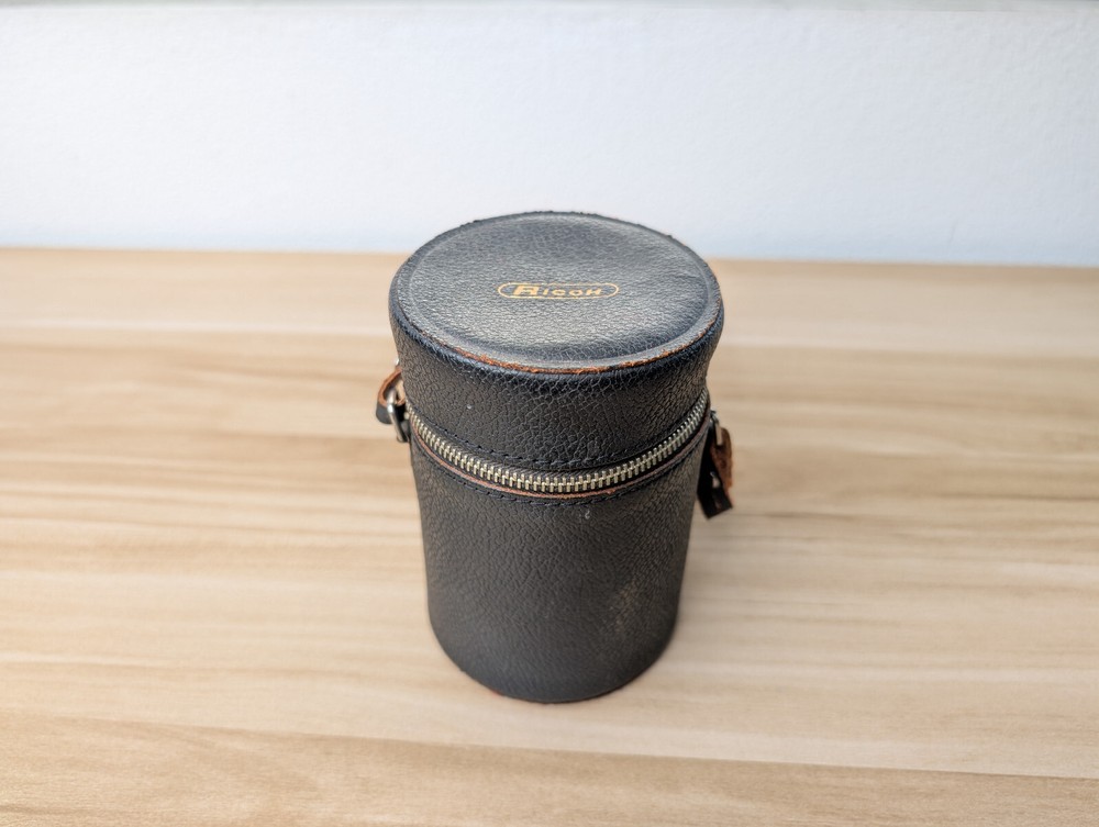 Vintage Ricoh Japan Original Leather Hard Lens Case 5x3.25 Inches