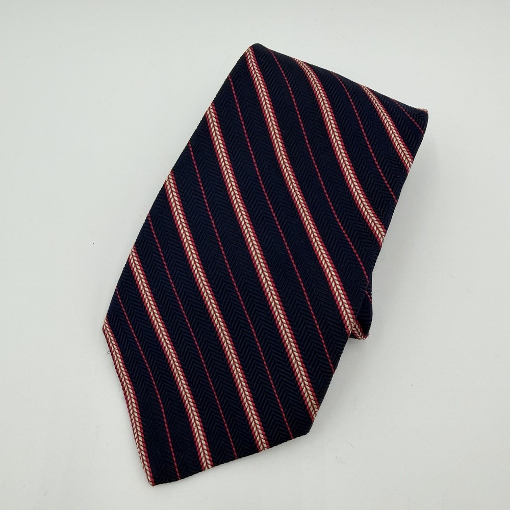 Brooks Brothers Tie Silk Pink Blue Striped 3.75
