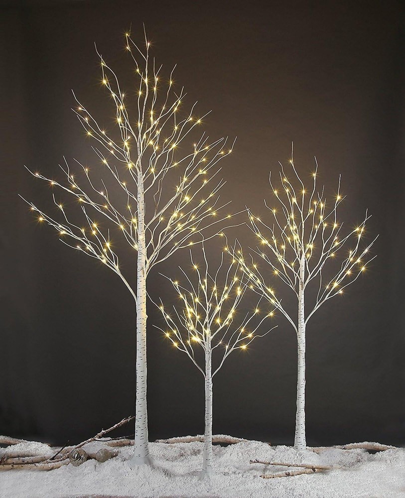 Best LIGHTSHARE LED Birch Tree Light Set - 4ft, 6ft, 8ft Trees with Warm White