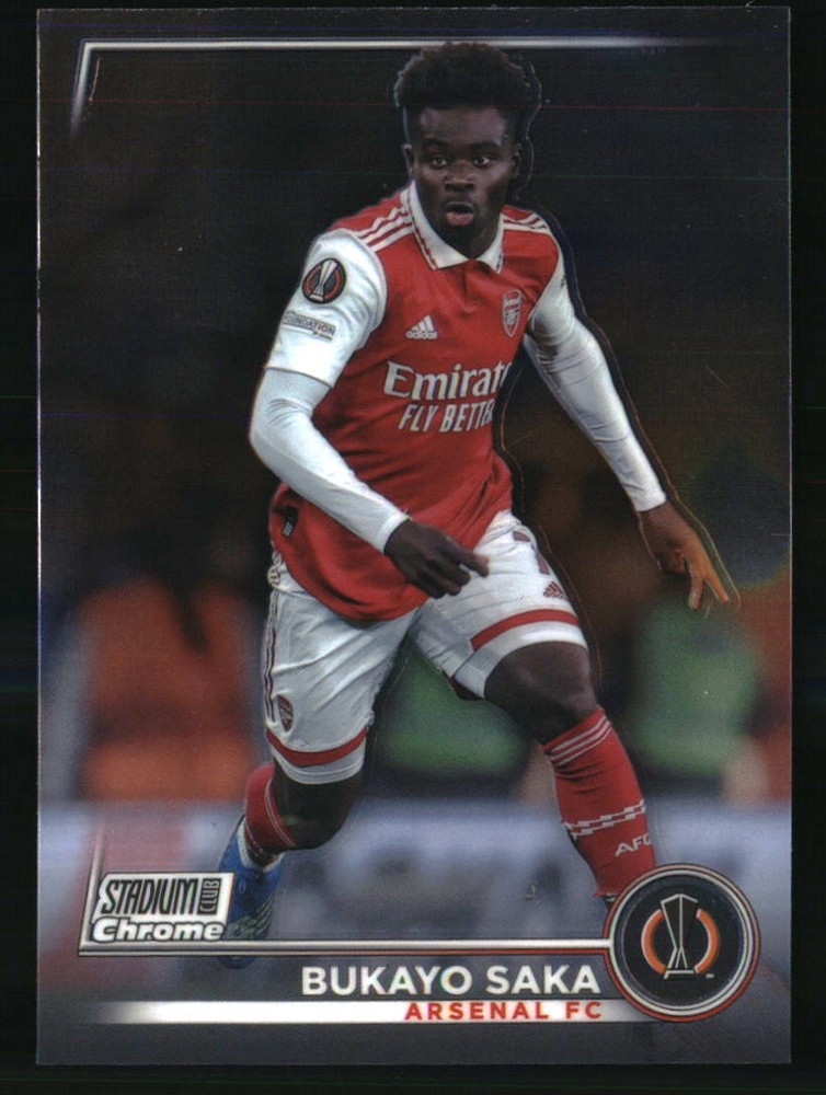 Bukayo Saka 2022-23 Stadium Club Chrome UEFA Club Competitions #72 SOCCER Card