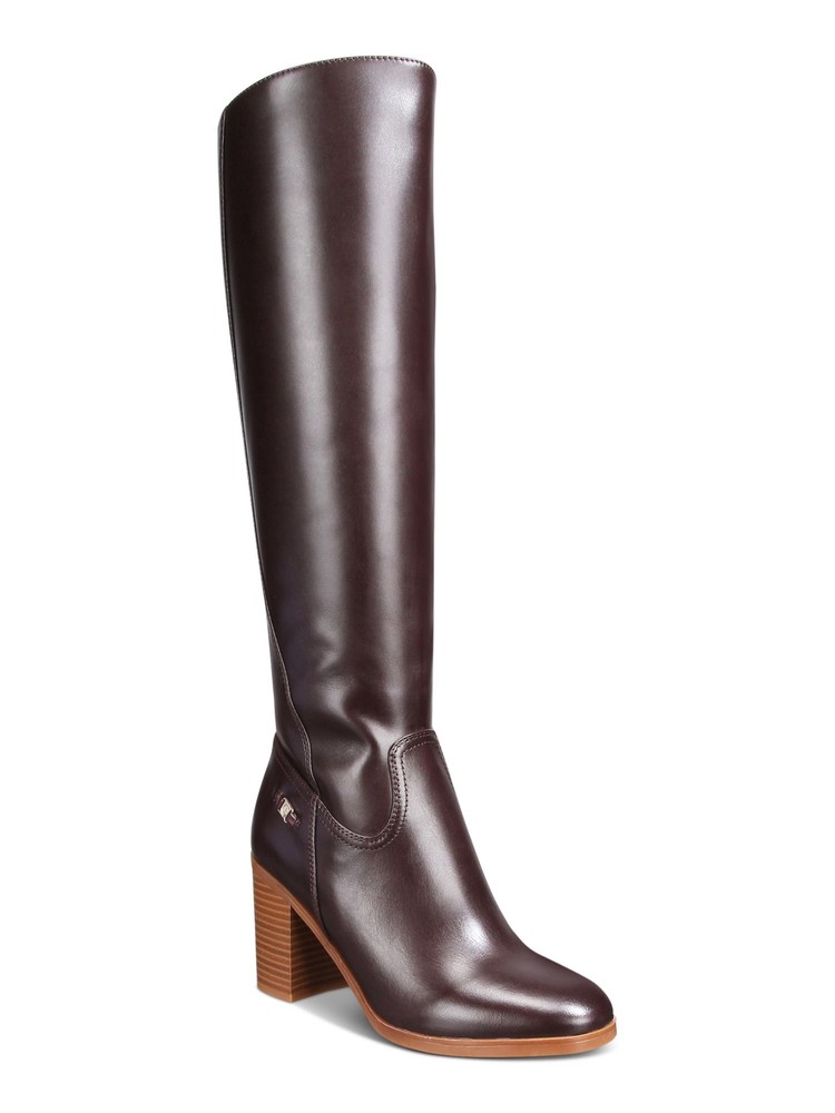 GIANI BERNINI Womens Brown Odettee Almond Toe Block Heel Riding Boot 8 M