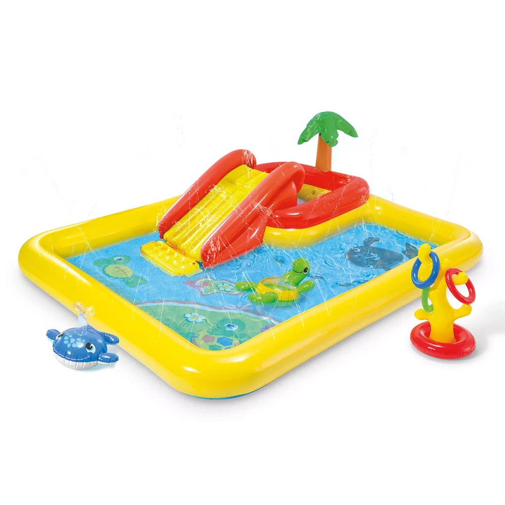 Intex Ocean Play Center Inflatable Wading Pool for Kids Open Box  