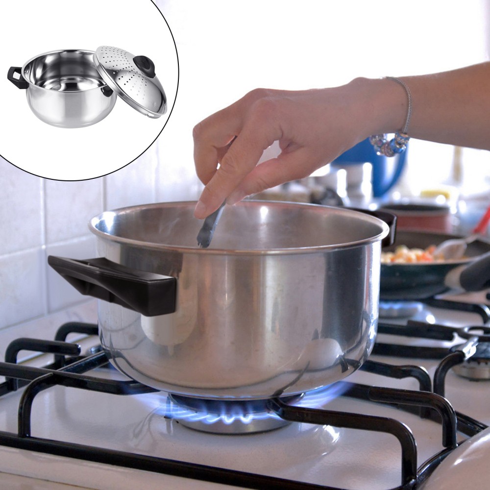 Quick Noodle Cooking Pot with Double Handles and Strainer for Ramen Spaghetti