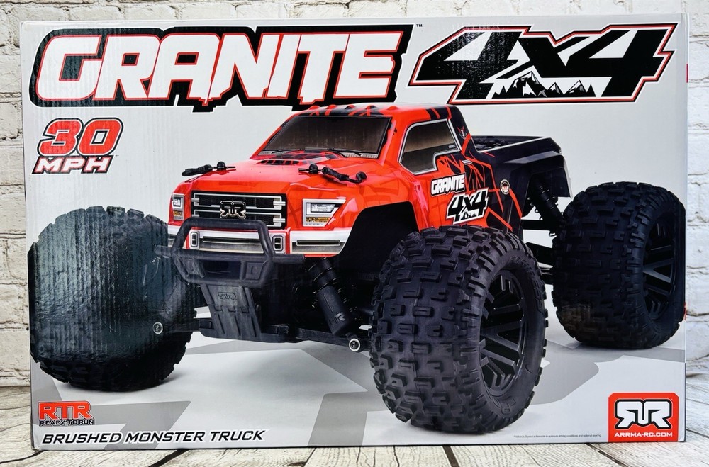 ARRMA 1/10 Granite 4x4 Mega Monster Truck RTR Red Black Open Box Ready to Run
