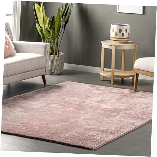 6x9 Plush Non-Slip Washable Area Rug in SuperiorWash Soft Texture  