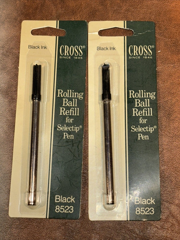 (2) Cross Refill Selectip Medium Size Point Gel Rollerball Pen Black 0.7mm 8523